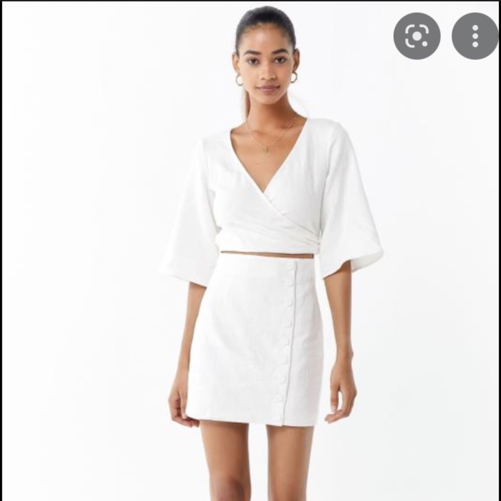 Third Form Linen Wrap Dress NWT